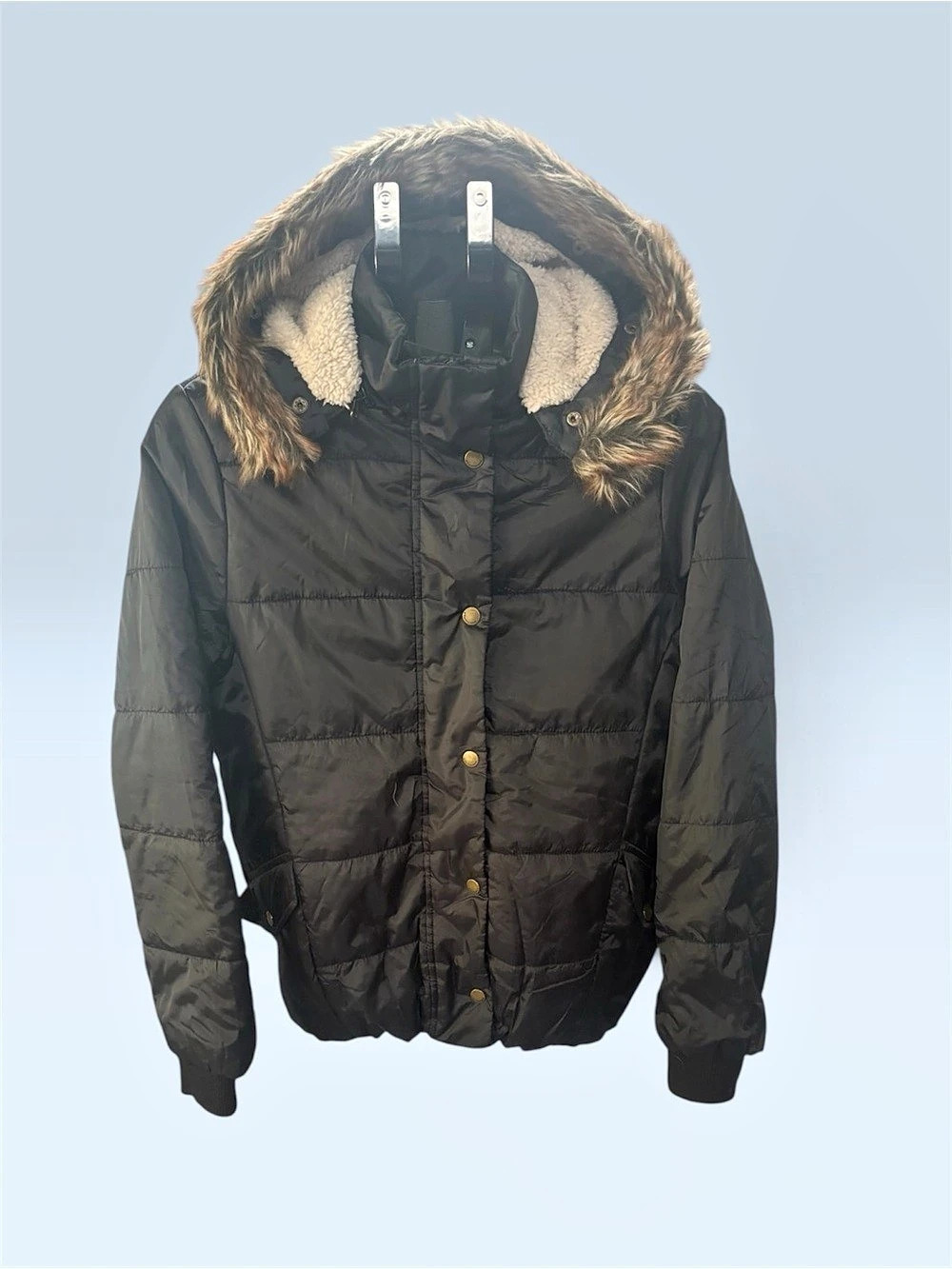 Element Coats Black Hooded Puffer Jacket